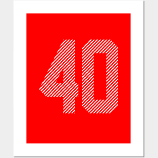 Iconic Numbe 40 Posters and Art